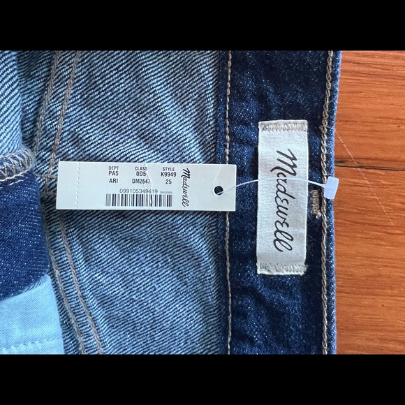 NWT Madewell Rigid Denim Mini Skirt in Dupree Wash -Size 25 - Picture 7 of 8